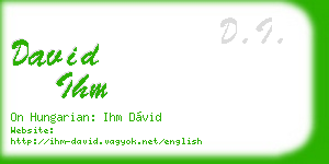 david ihm business card