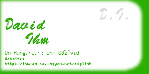 david ihm business card